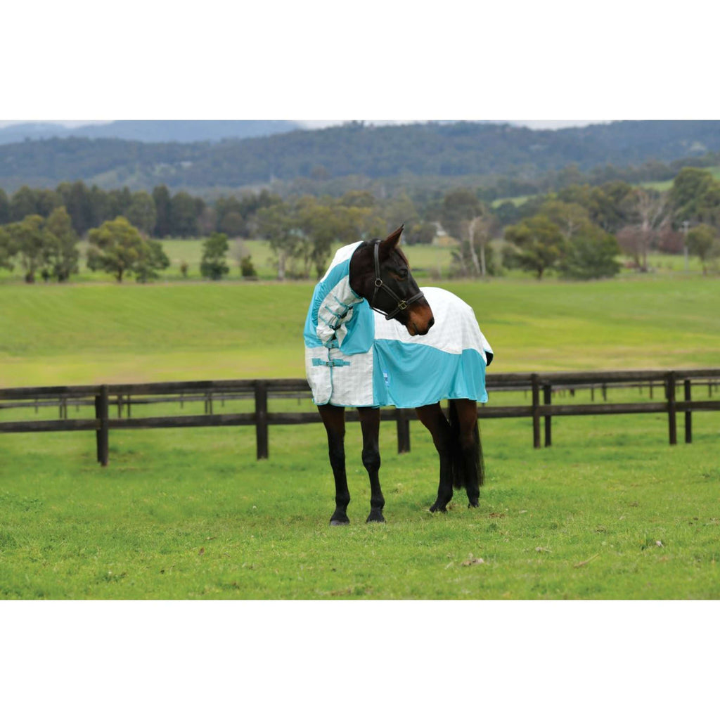 WeatherBeeta Cooler Cotton Airstream II Detach-A-Neck Blanco/Menta