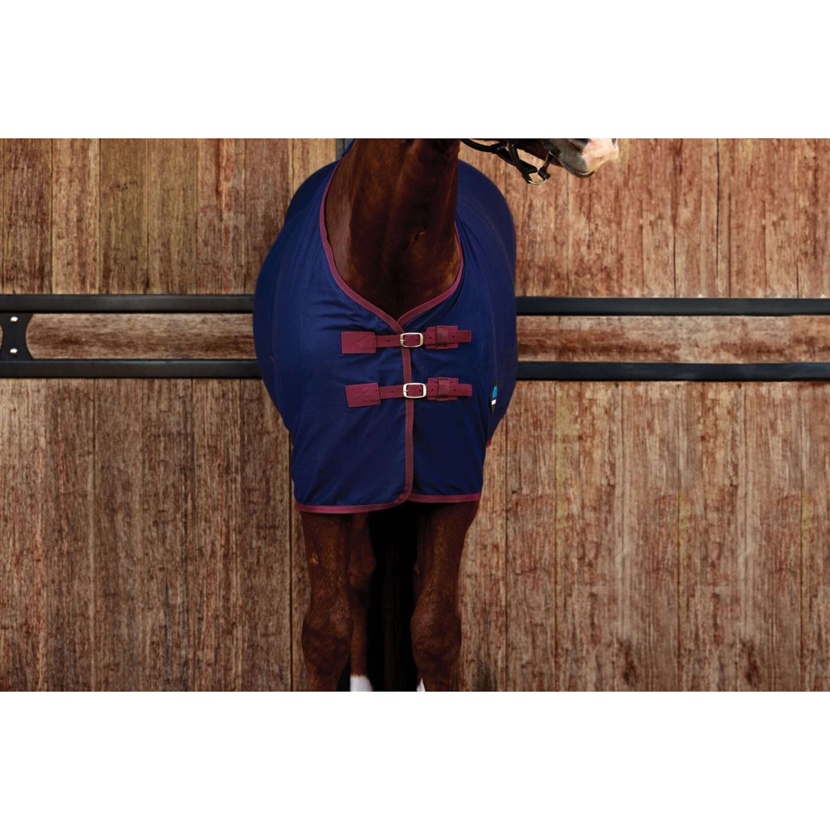 WeatherBeeta Cooler Cotton Sheet Standard Neck Navy/Burgundy