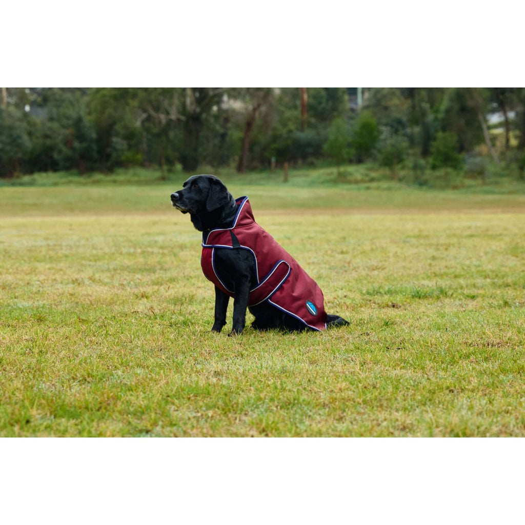 WeatherBeeta Manta para Perros ComFiTec Premier Deluxe Waterproof Burdeos/Azul Marino