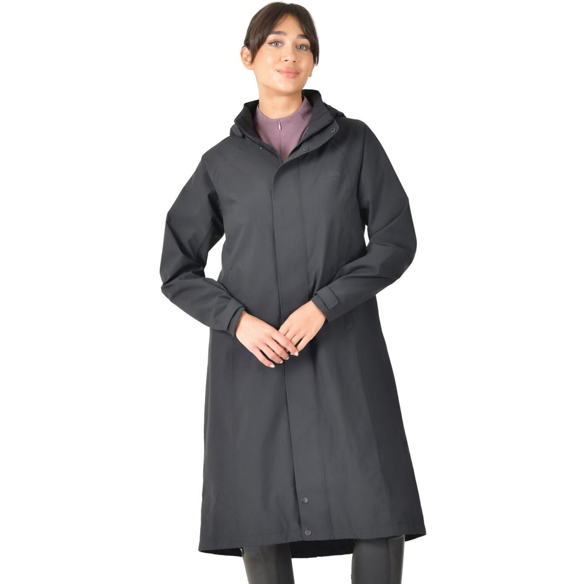 Weatherbeeta Abrigo Largo Windbreaker Longline Negro