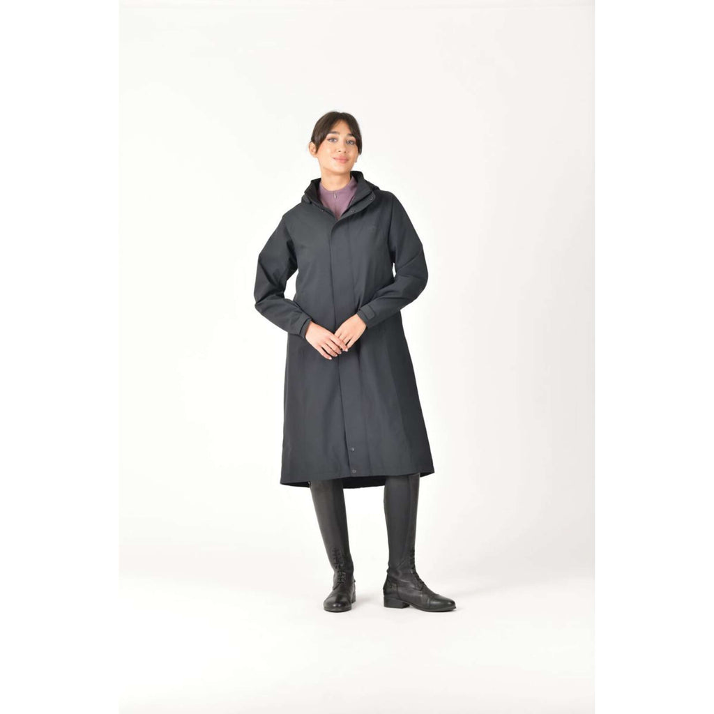 WeatherBeeta Abrigo Largo Windbreaker Longline Negro