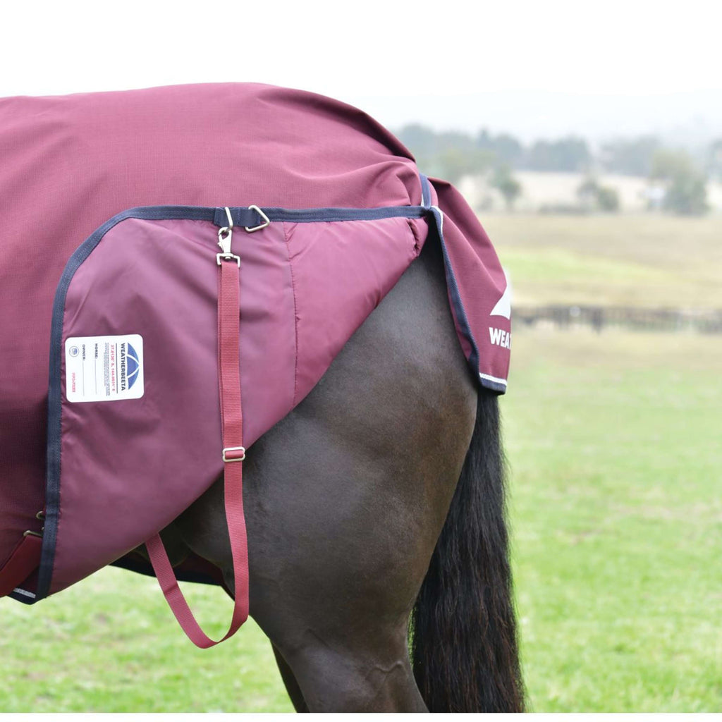 WeatherBeeta ComFiTec Essential Turnout Detach-A-Neck 220g Burdeos/Azul Marino