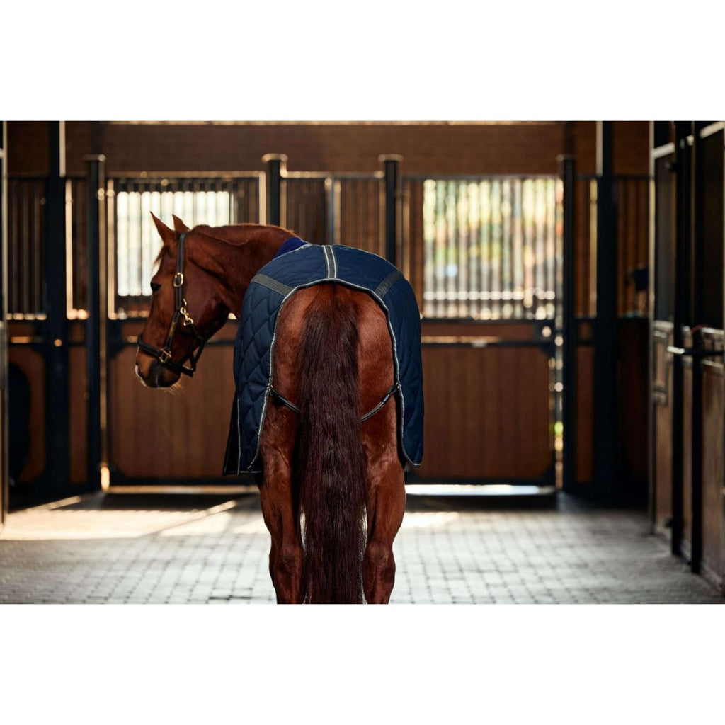 WeatherBeeta Manta de Establo ComFiTec 100D Diamond Quilt Detach-A-Neck 220g Marino/Carbon