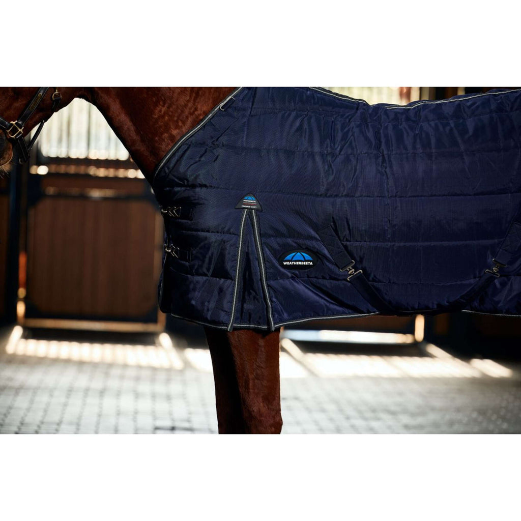 WeatherBeeta Manta de Establo ComFiTec PP Channel Quilt Detach-A-Neck 220g Marino/Carbon
