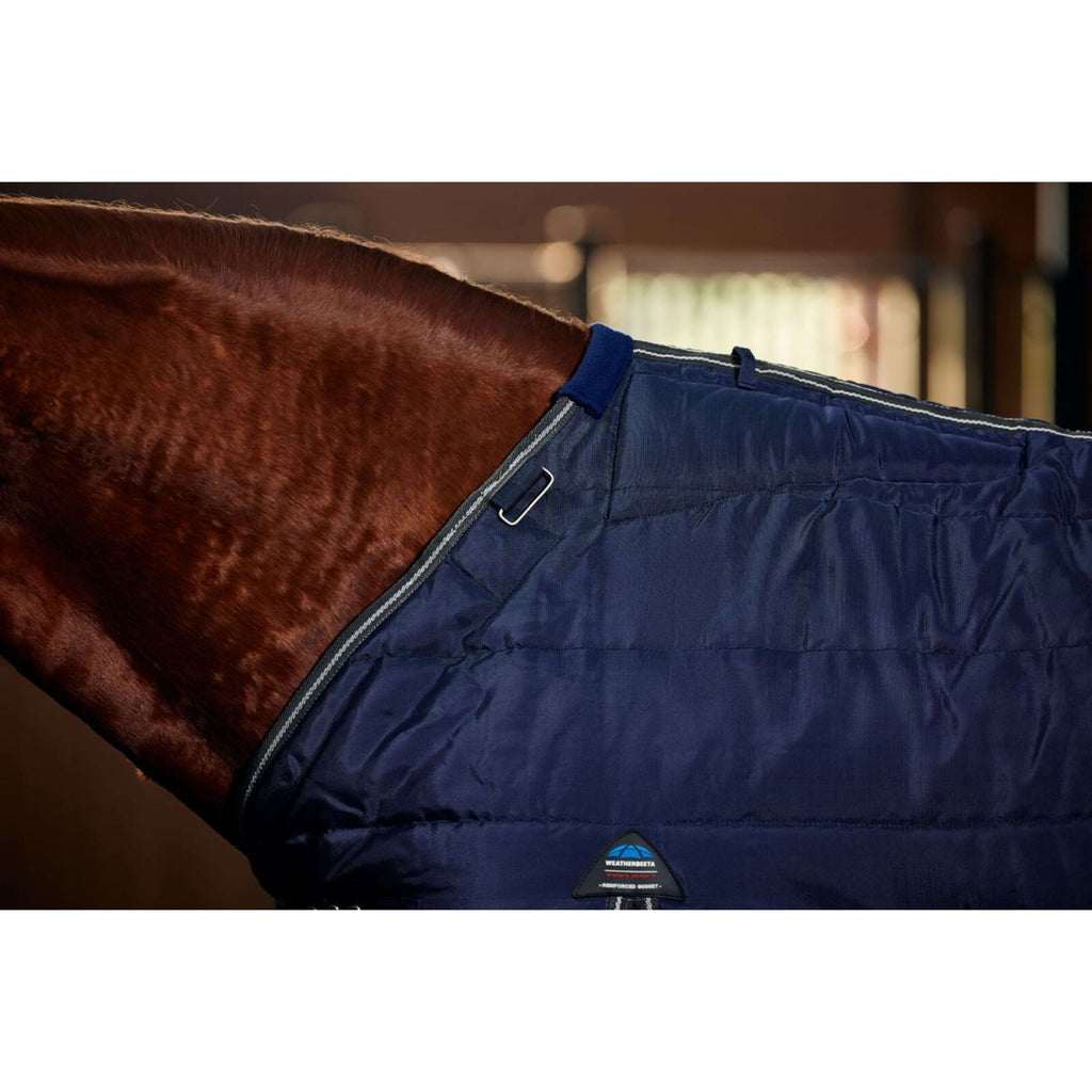WeatherBeeta Manta de Establo ComFiTec PP Channel Quilt Detach-A-Neck 220g Marino/Carbon