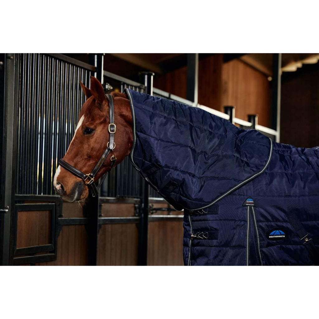 WeatherBeeta Manta de Establo ComFiTec PP Channel Quilt Detach-A-Neck 220g Marino/Carbon