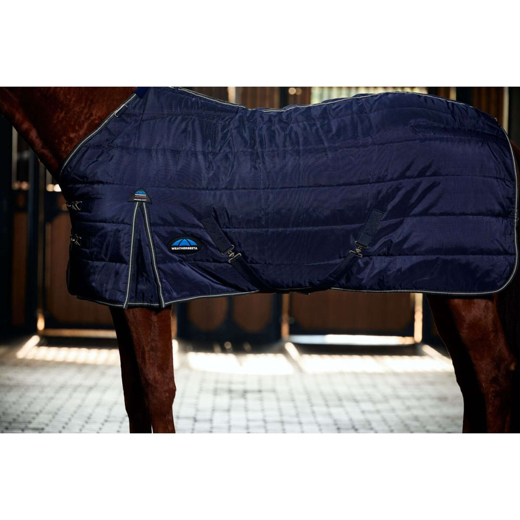 WeatherBeeta Manta de Establo ComFiTec PP Channel Quilt Detach-A-Neck 220g Marino/Carbon