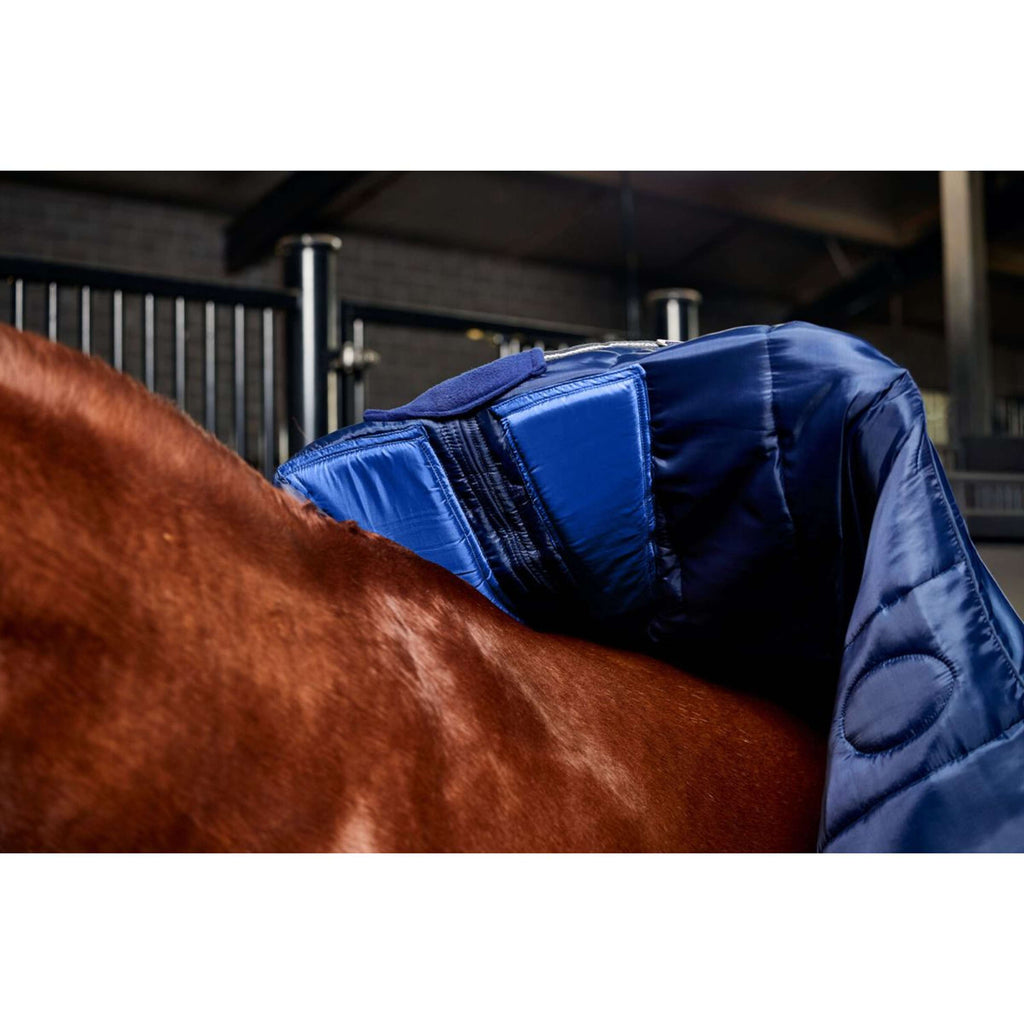 WeatherBeeta Manta de Establo ComFiTec PP Channel Quilt Detach-A-Neck 220g Marino/Carbon