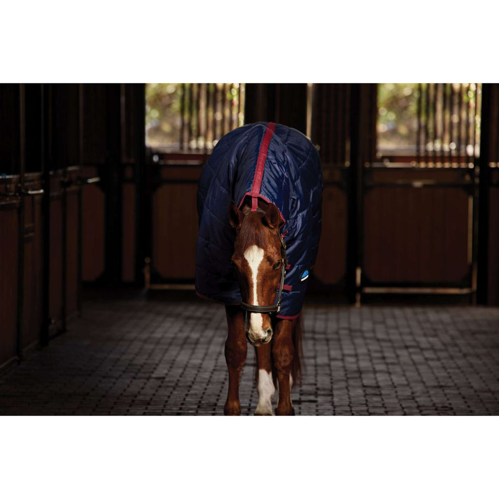 WeatherBeeta Manta de Establo ComFiTec 210D Channel Quilt Combo Neck 100g Navy/Burgundy