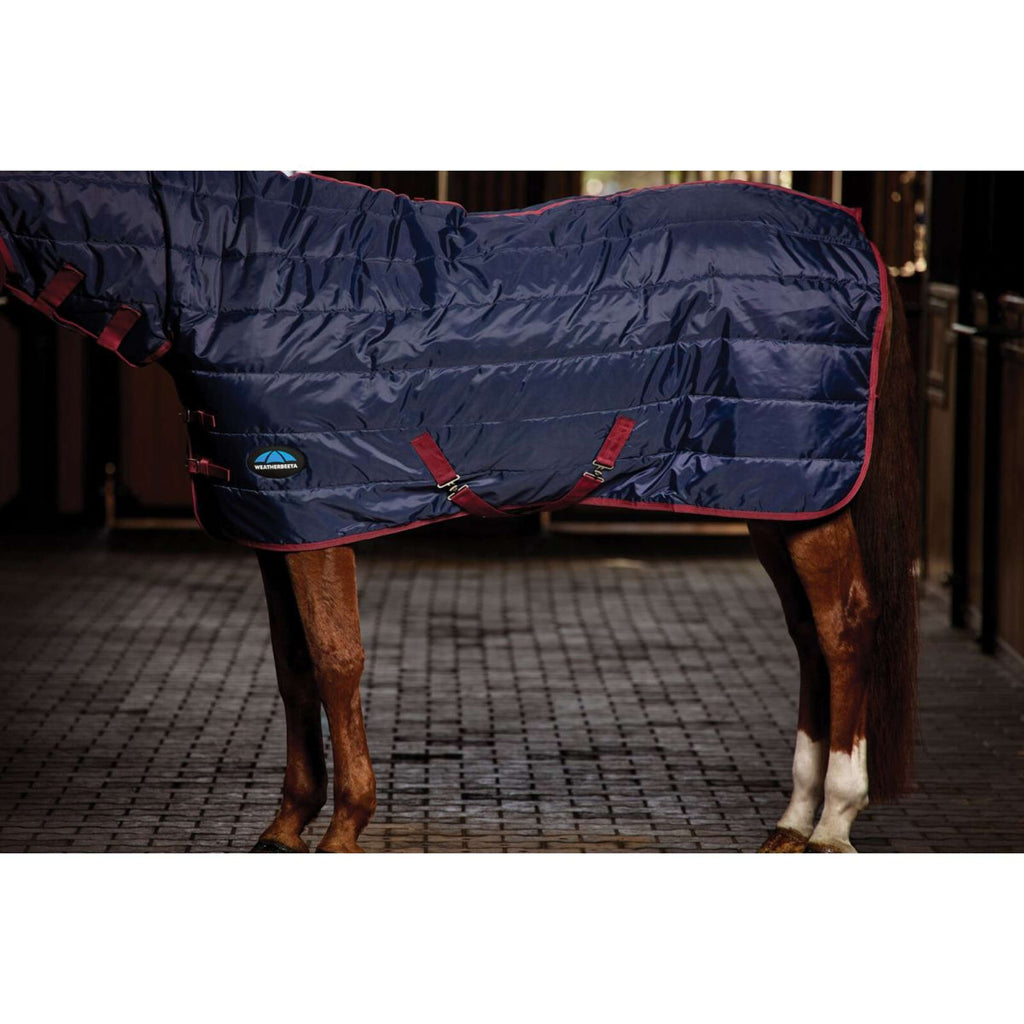 WeatherBeeta Manta de Establo ComFiTec 210D Channel Quilt Combo Neck 100g Navy/Burgundy