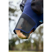 WeatherBeeta Máscara para Moscas ComFiTec Luxe Stretch con Orejas y Nariz Azul marino/Negro