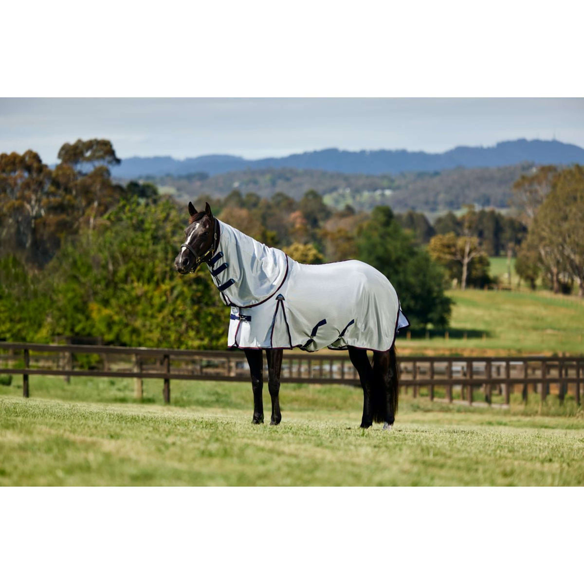 WeatherBeeta Manta Antimoscas ComFiTec Airflow Detach-A-Neck Grey/Navy/Burgundy