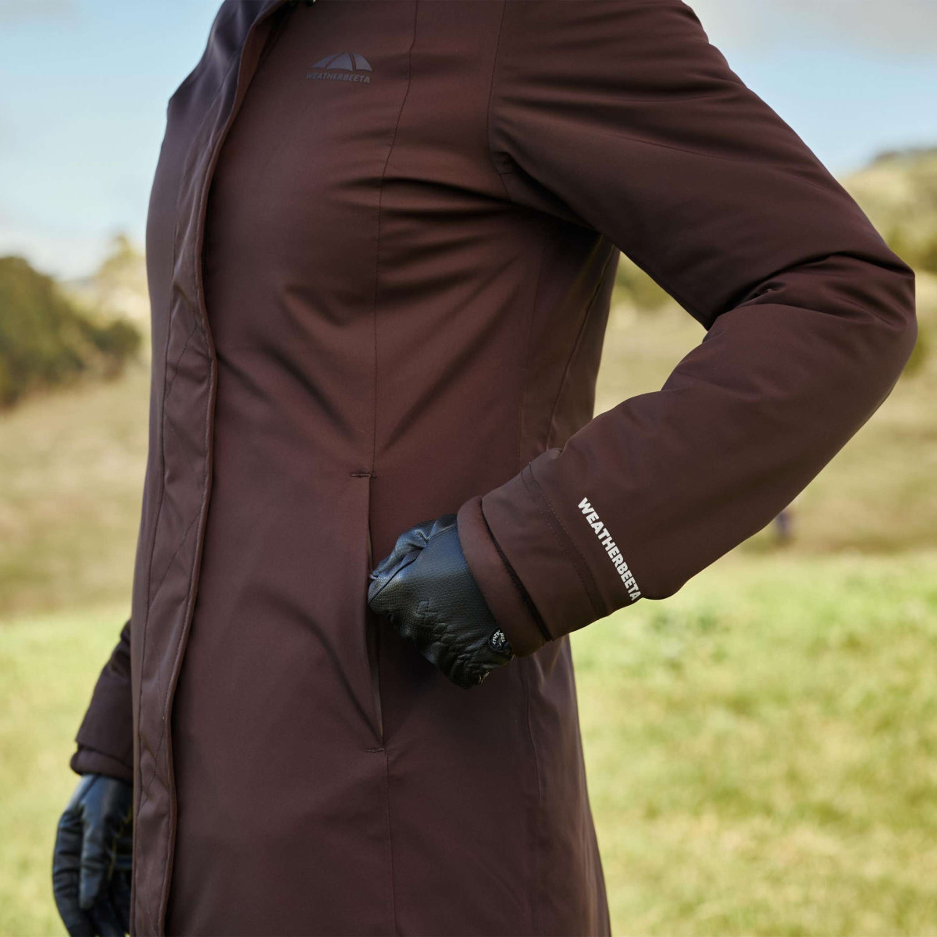 WeatherBeeta Abrigo Largo Protect Waterproof Insulated Longline Espresso