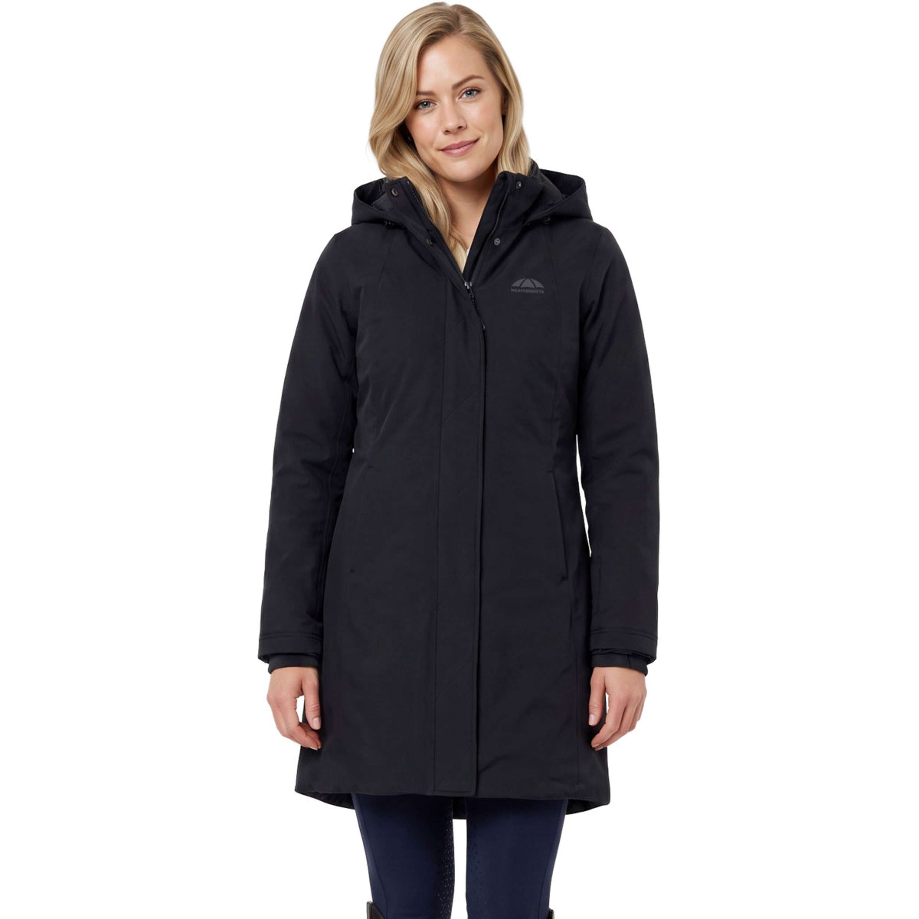 WeatherBeeta Abrigo Largo Protect Waterproof Insulated Longline Negro