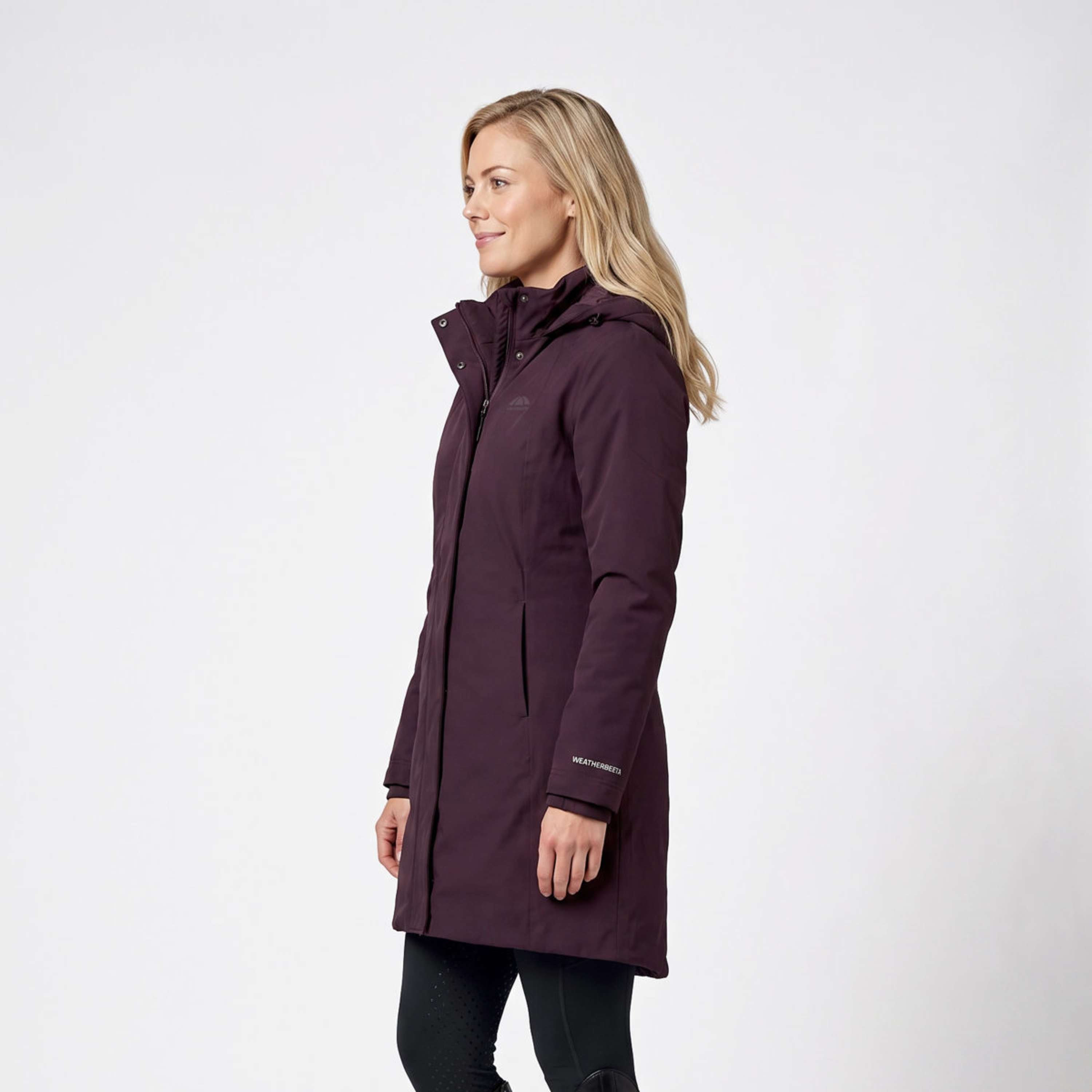 WeatherBeeta Abrigo Largo Protect Waterproof Insulated Longline Blackberry