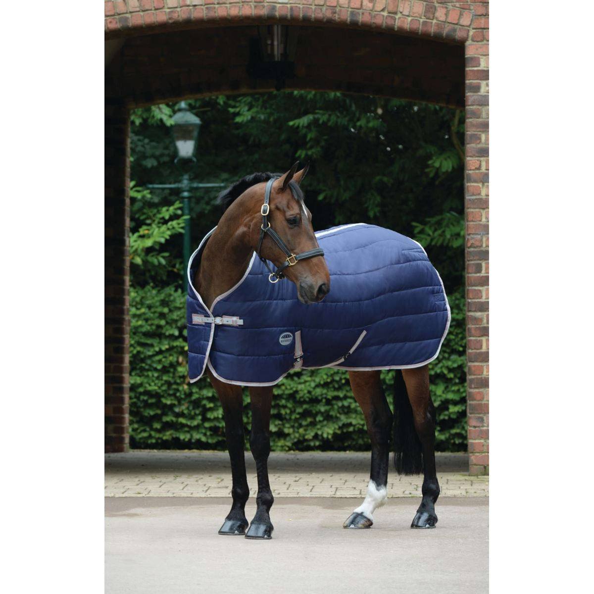 WeatherBeeta Respaldo estable mediano Lite ComFiTec Colcha de canal 210D con cuello estándar Navy/Plata/Rojo