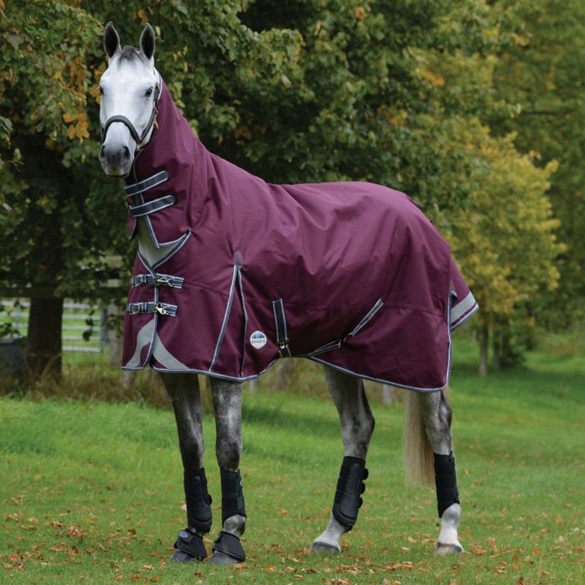 Weatherbeeta Manta de Invierno Comfitec Plus Dynamic II Combo Neck Medium/Lite Granate/Gris/Blanco