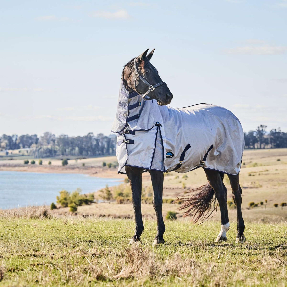 WeatherBeeta Manta Antimoscas ComFiTec Hexi Combo Silver/Navy/White