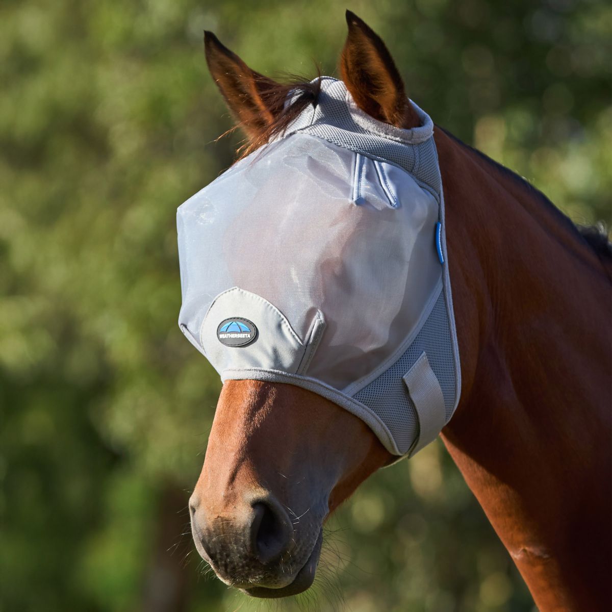 WeatherBeeta Máscara para Moscas ComFiTec Fine Sin Orejas Gris