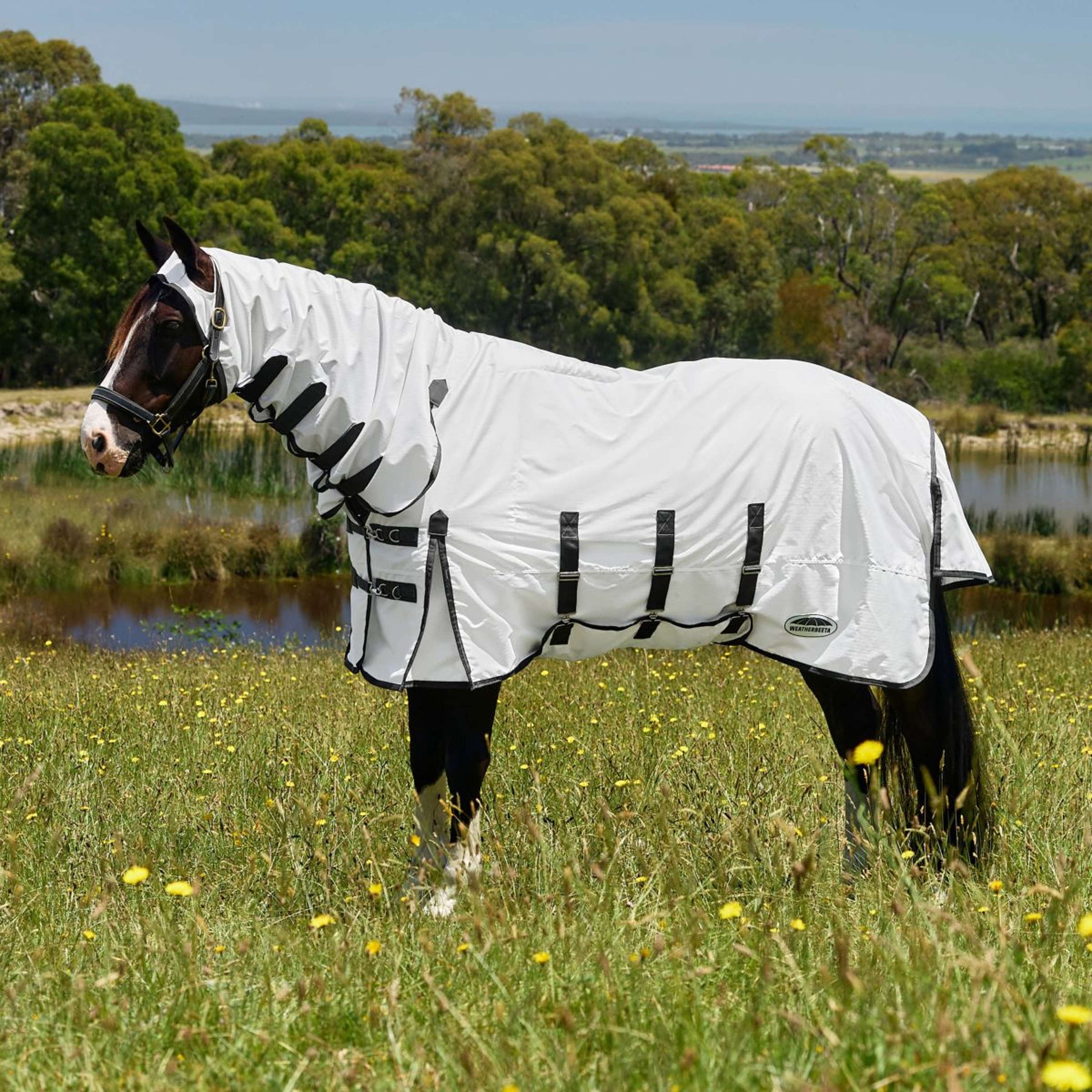 WeatherBeeta Manta para Eczema ComFiTec Sweet Itch Combo Blanco/Charcoal WeatherBeeta Manta para Eczema ComFiTec Sweet Itch Combo Blanco/Charcoal