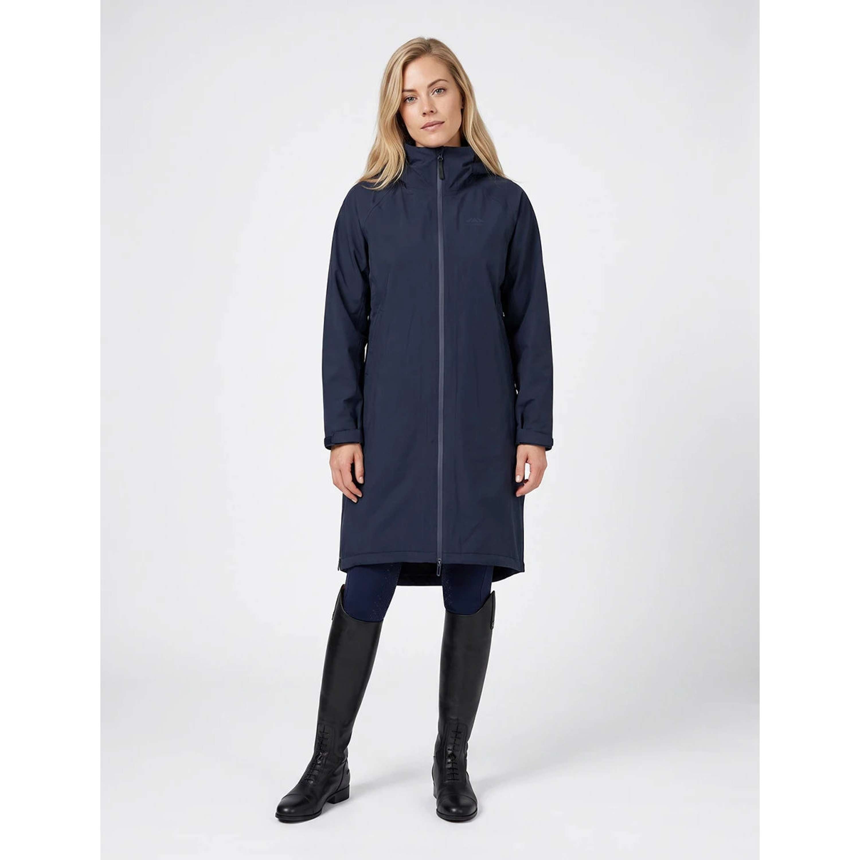 WeatherBeeta Abrigo Largo Spectator Waterproof Fleece Lined Navy