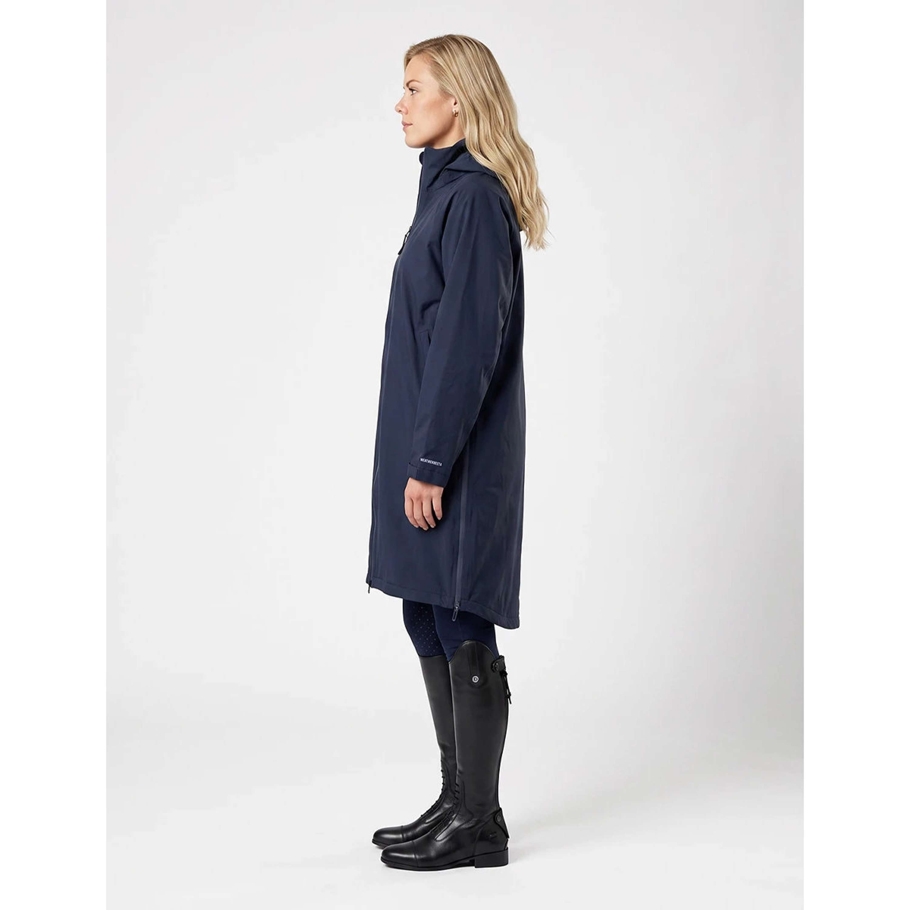 WeatherBeeta Abrigo Largo Spectator Waterproof Fleece Lined Navy