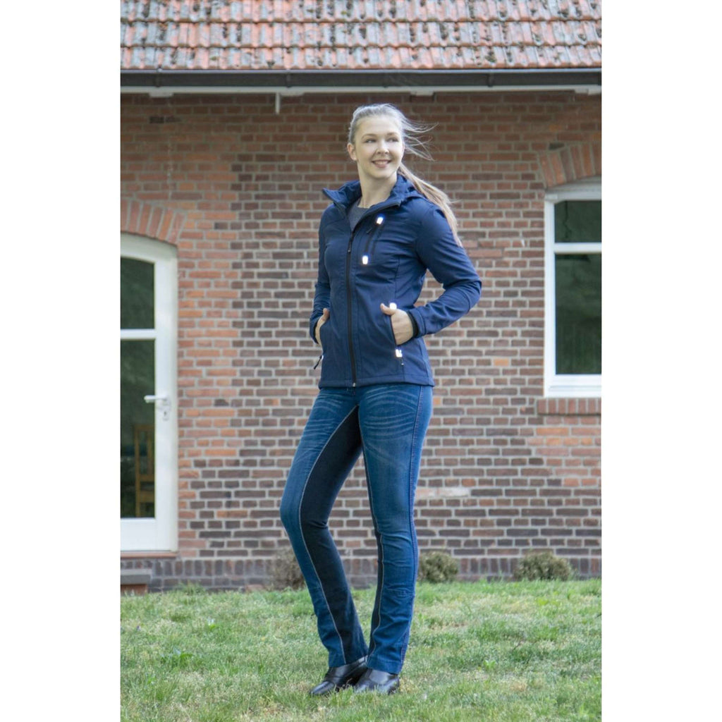 HKM Pantalón de Equitación Summer Denim Azul jeans/Azul oscuro