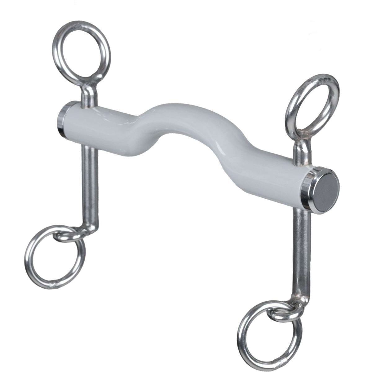 Beris Bocado de Dressage Gebogen Stang Short Soft Blanco